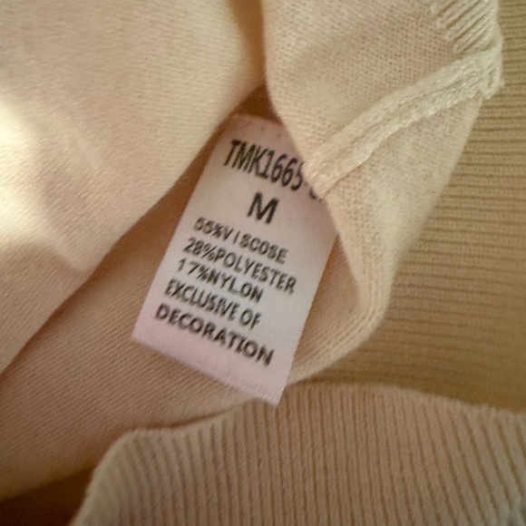 THML Cream Top with Gold Sequin Accents Medium - Picture 3 of 8